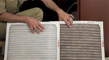 dirty clean furnace filter changing furnace filter images